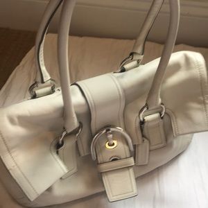 Coach cream leather purse